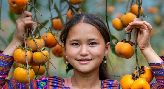 Sapa Ethnic Girl with fruits